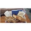 Image 2 : ASSORTED ANTIQUE LINENS, SPOON RACKS AND KNICK KNACK SHELVES