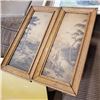 Image 2 : 3 ANTIQUE PICTURES, FLORAL AND TWO FAMR SCENES