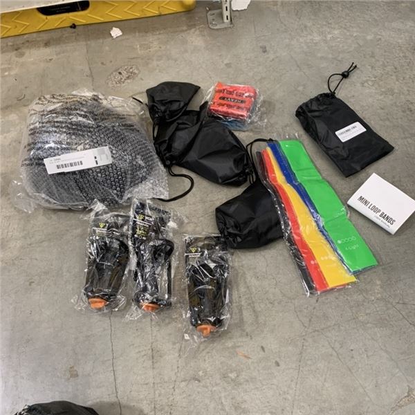BIKE HELMET, WATER BOTTLE HOLDERS AND RESISTANCE BAND KITS