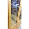 Image 2 : OAK DISPLAY CABINET WITH LIGHT AND GLASS DOORS