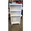 Image 1 : WHITE BOOKSHELF, APPROX. 5' TALL
