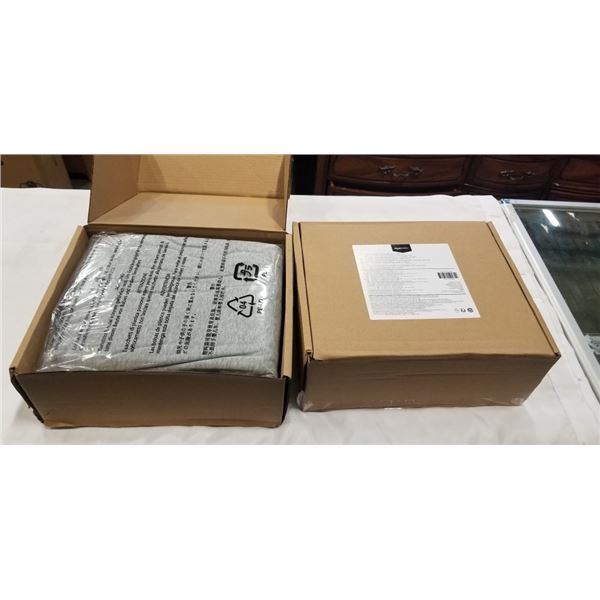 2 HEATHER COTTON JERSEY BED SHEET SET, TWIN LIGHT GREY