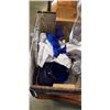 Image 2 : WATERFORD VASE, CRYSTAL DECANTER AND BLUE IMPRESSION GLASS ITEMS