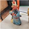 Image 2 : PORCELAIN VASE AND 2 EASTERN STATUES