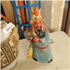 Image 3 : PORCELAIN VASE AND 2 EASTERN STATUES