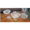 Image 1 : 2 HEAVY CUT CRYSTAL BOWLS AND PEDESTAL DISH
