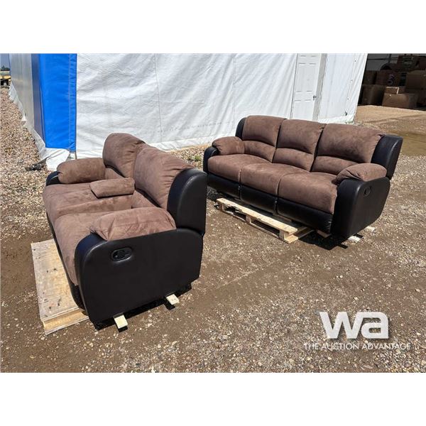 RECLINING SOFA AND LOVESEAT