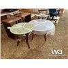 Image 3 : (3) TABLES WITH GLASS TOPS