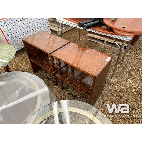 (2) WOODEN SIDE TABLES