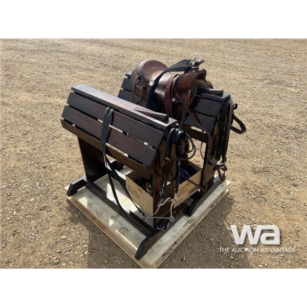 (2) SADDLE RACKS, (1) 16 IN. SADDLE