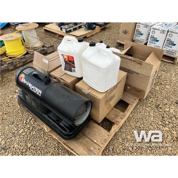MR HEATER 75000 BTU HEATER, QTY OF KEROSENE