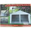 Image 1 : TMG 21 X 19 FT. DOUBLE GARAGE METAL SHED