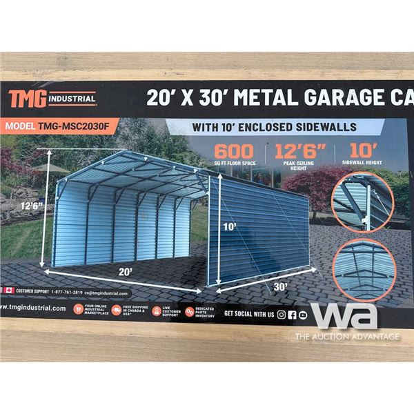 TMG 20 X 30 FT. METAL GARAGE CARPORT SHED