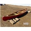 Image 1 : RESTORED ANTIQUE BIRCH BARK CEDAR STRIP CANOE