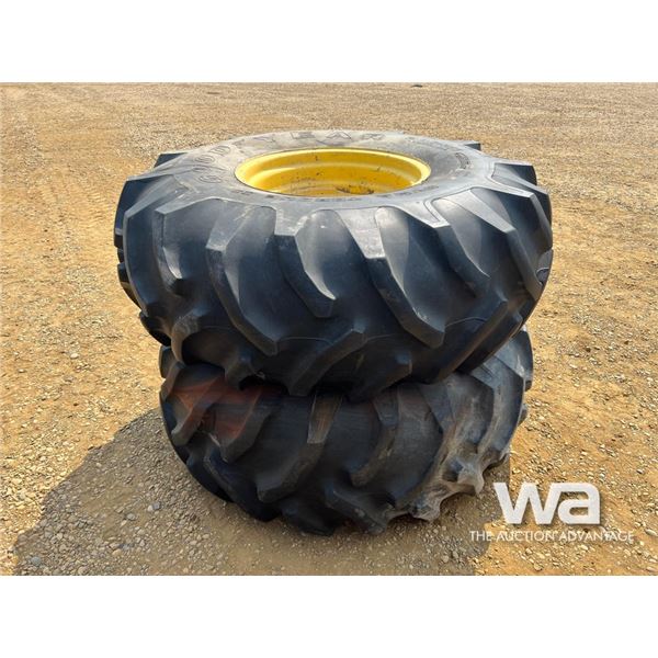 (2) GOODYEAR 23.1-26 TRACTOR TIRES & RIMS