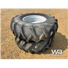 Image 1 : (2) FIRESTONE 16.9-24 TRACTOR TIRES & RIMS