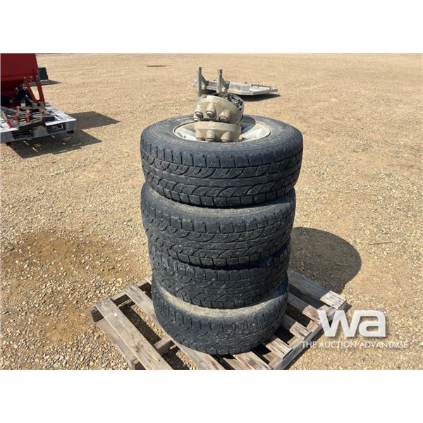 (4) LT265/70-R17 TIRES ON DODGE RIMS