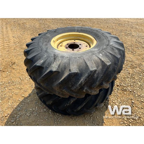 (2) GOODYEAR 13.50-16.1 TRACTOR TIRES & RIMS