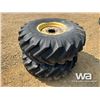 Image 2 : (2) GOODYEAR 13.50-16.1 TRACTOR TIRES & RIMS