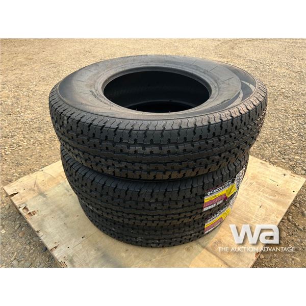 (3) GRIZZLY ST235/80R16 TRAILER TIRES
