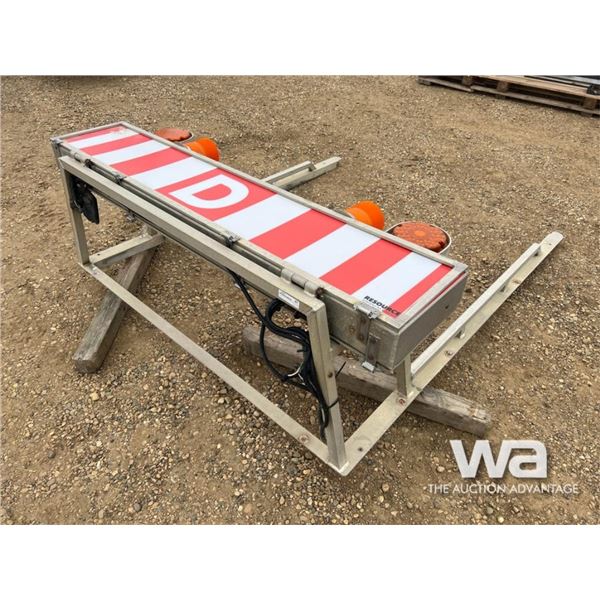 PICKUP HEADACHE RACK W/ PILOT CAR SIGN