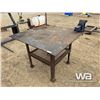 Image 1 : 4 FT. X 4 FT. STEEL TABLE WITH VISE