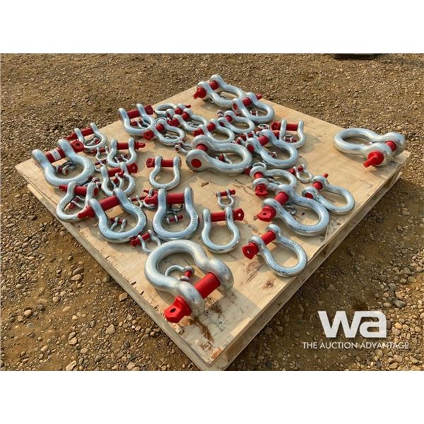 PALLET OF VARIOUS SIZED SHACKLES