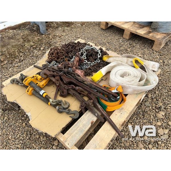 CHAIN BINDERS, CHAINS, TOW ROPES