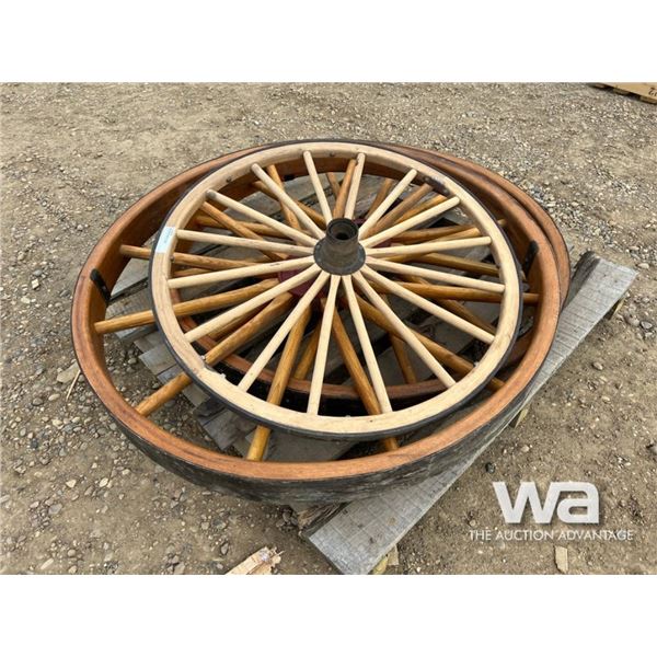 WOODEN WAGON WHEELS