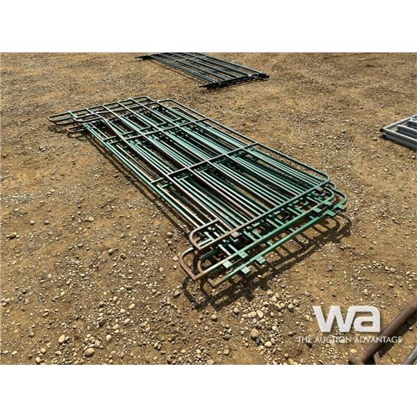 (2) 12 FT. (3) 10 FT.GREEN LIVESTOCK  PANELS
