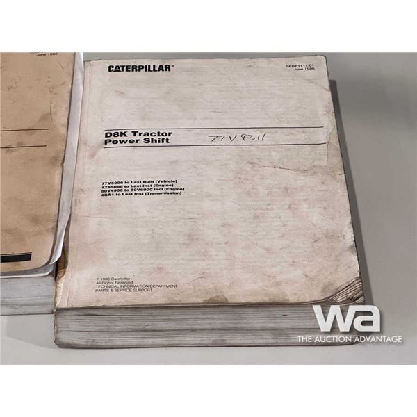 CATERPILLAR D8K PARTS AND SERVICE MANUALS
