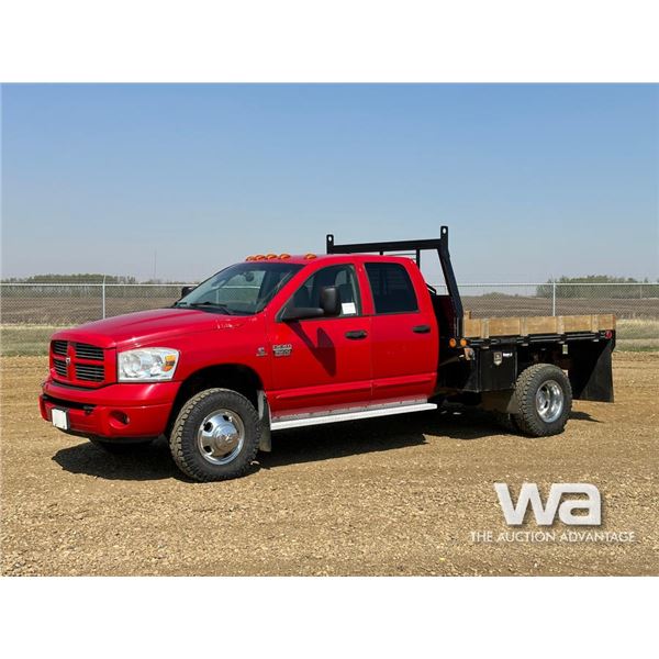 2007 DODGE RAM 3500 DUALLY FLATBED TRUCK