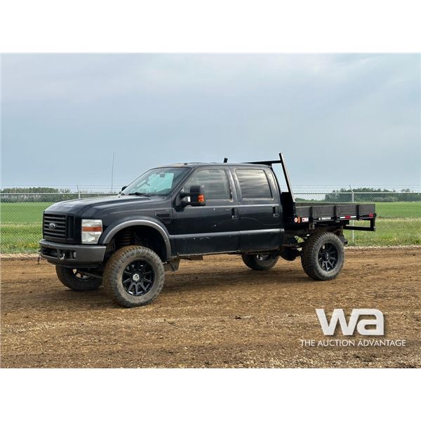 2008 FORD F250 CREW CAB FLAT BED PICKUP
