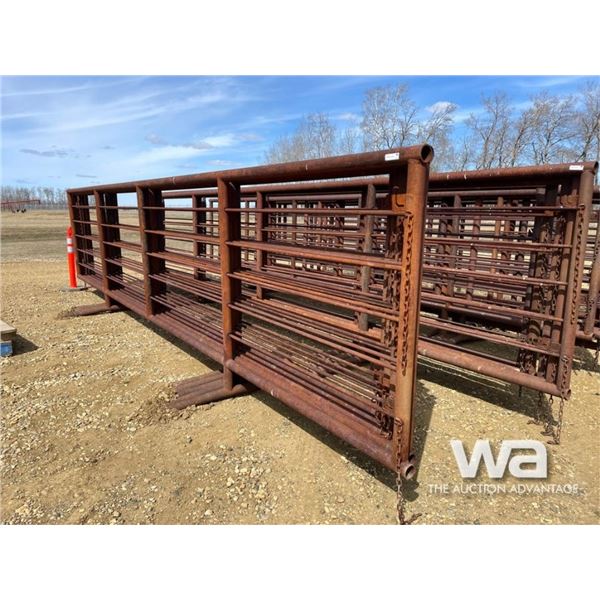 (5) 24 FT. X 6 FT. 5 BAR FREESTANDING PANELS