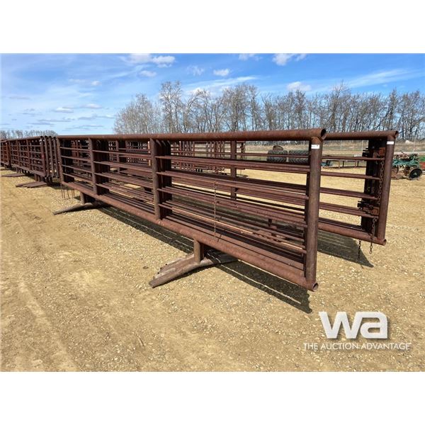 (5) 24 FT. X 5 FT. 4 BAR FREESTANDING PANELS