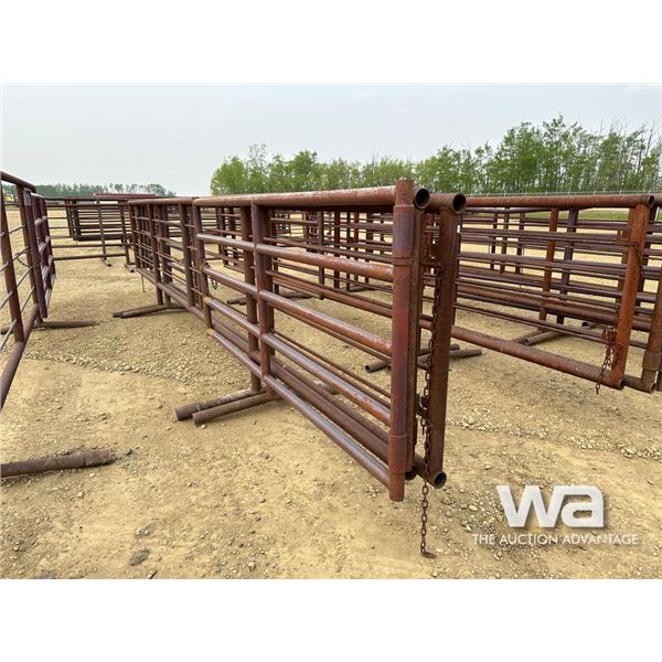 (2) 24 FT. LIVESTOCK PANELS WITH 9 FT. GATE