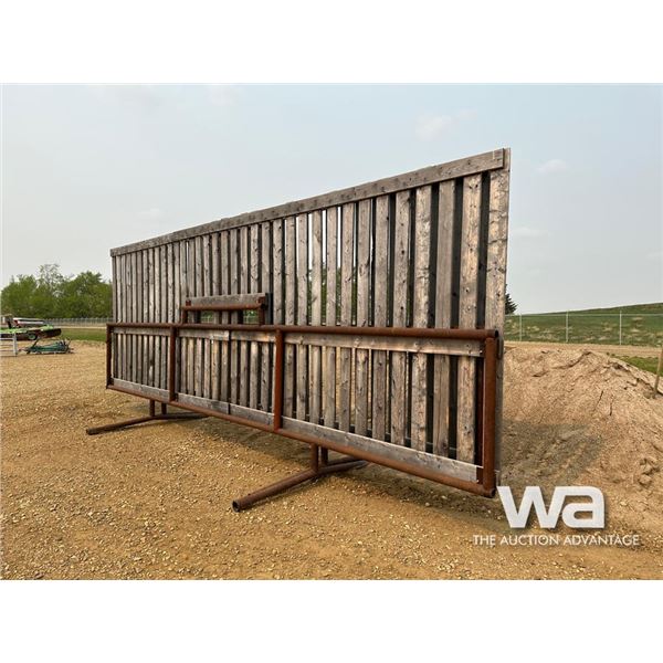 (2) 24 FT. X 9 FT. FREESTANDING WIND BREAK PANELS