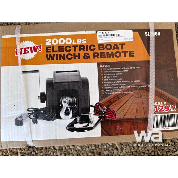 2,000 LBS ELECTRONIC BOAT WINCH