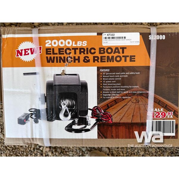 2,000 LBS ELECTRONIC BOAT WINCH