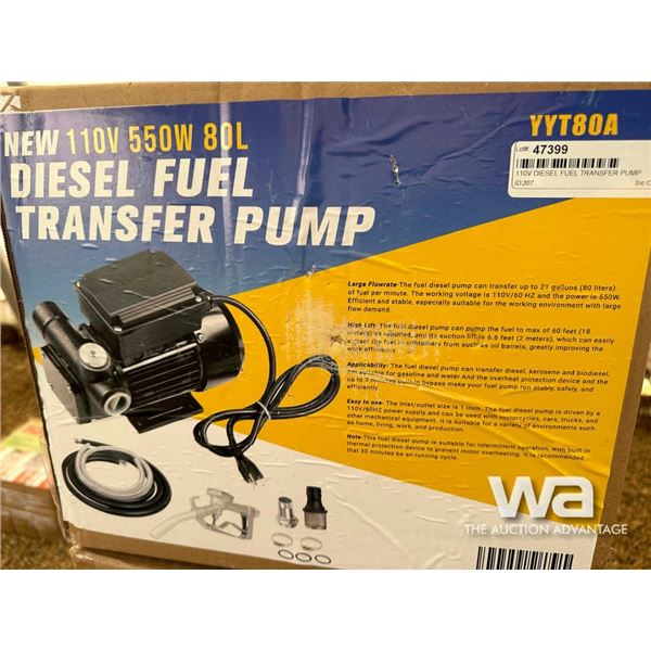 110V DIESEL FUEL TRANSFER PUMP