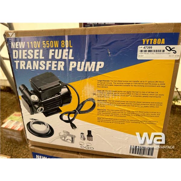 110V DIESEL FUEL TRANSFER PUMP