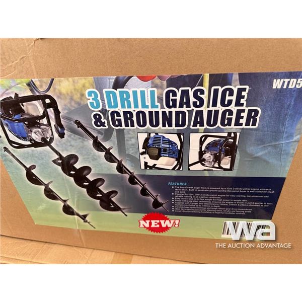 3 DRILL GAS ICE & GROUND AUGER