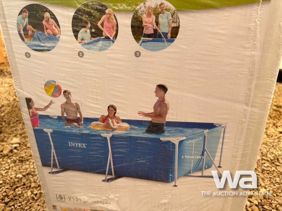 INTEX RECTANGULAR FRAME POOL SET - Weaver Bros. Auctions Ltd.