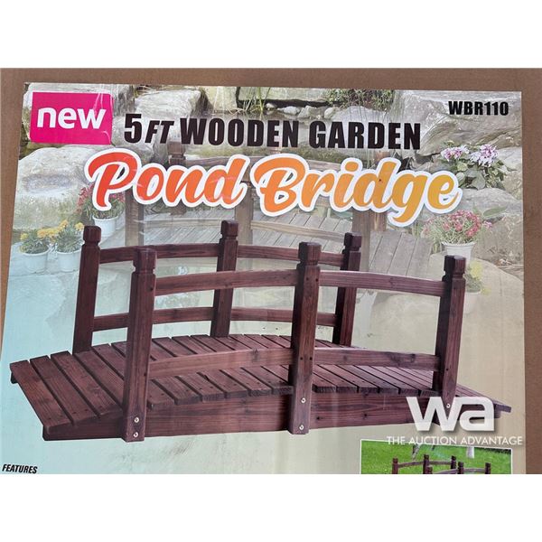 5 FT. WOODEN GARDEN POND BRIDGE