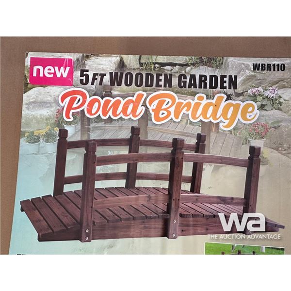 5 FT. WOODEN GARDEN POND BRIDGE