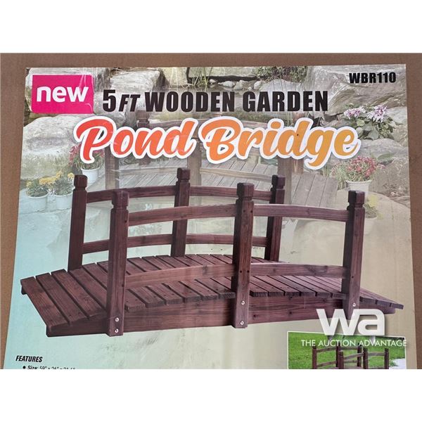 5 FT. WOODEN GARDEN POND BRIDGE