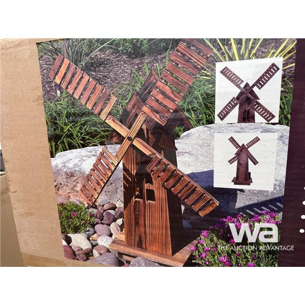 WOODEN GARDEN WINDMILL