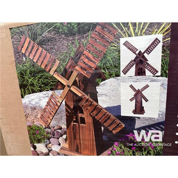 WOODEN GARDEN WINDMILL
