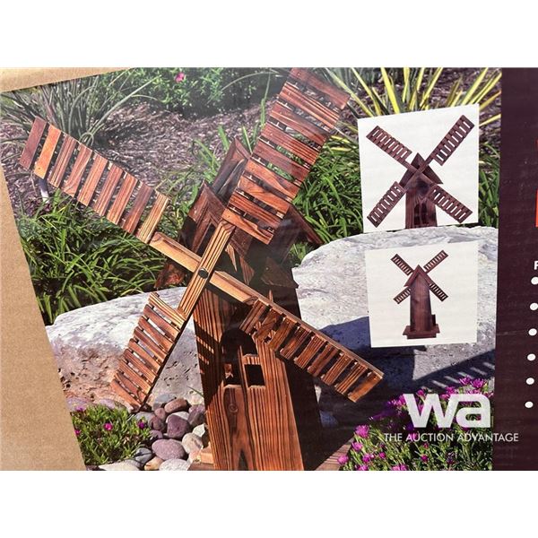 WOODEN GARDEN WINDMILL