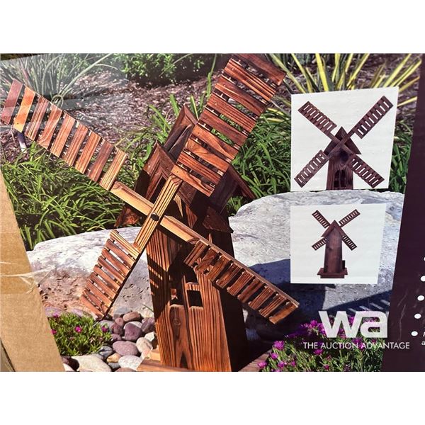 WOODEN GARDEN WINDMILL